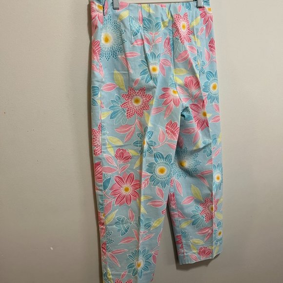 Talbots floral print 3/4 pants Sz8 - Picture 2 of 8